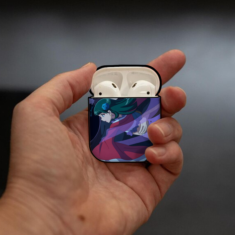 薬屋のひとりごと The Apothecary Diaries AirPods 第2世代保護ケース ハードシェル ブラック 耐衝撃・防指紋・カラビナ付き
