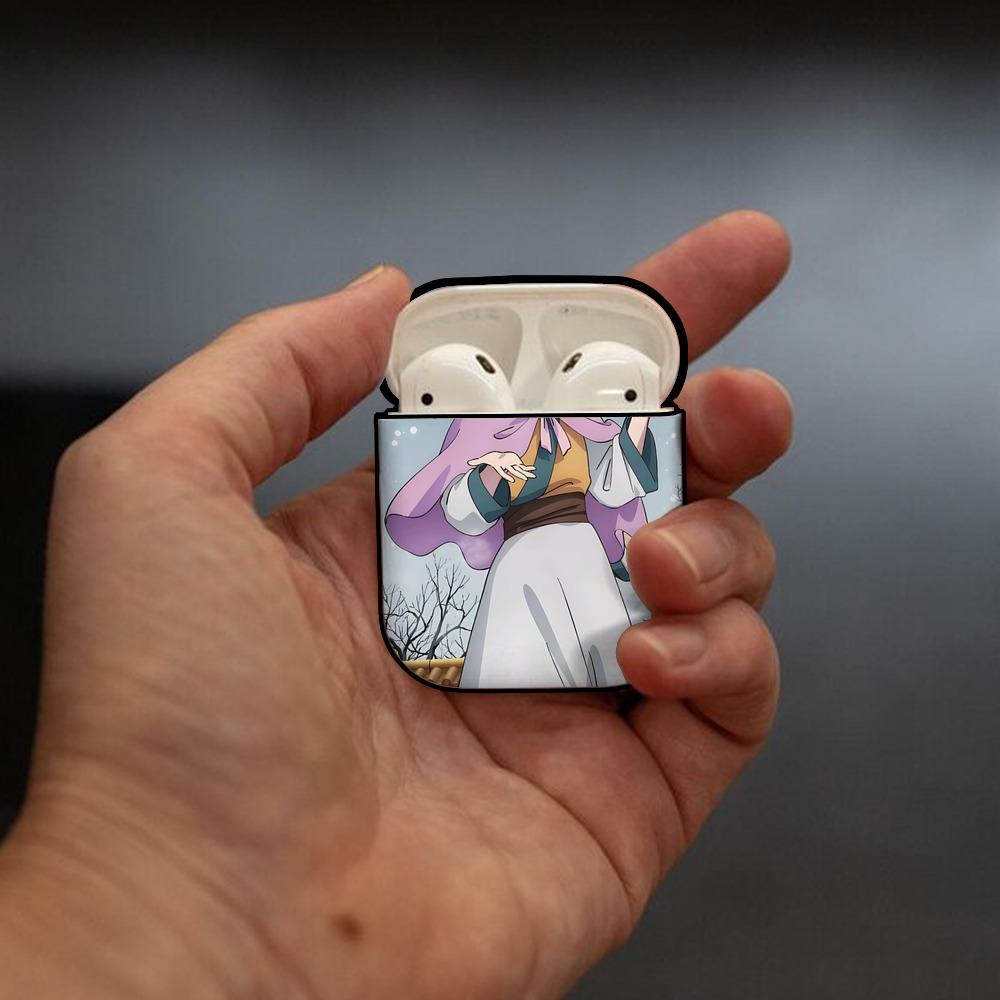 薬屋のひとりごと The Apothecary Diaries AirPods 第2世代保護ケース ハードシェル ブラック 耐衝撃・防指紋・カラビナ付き