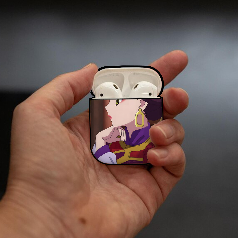 薬屋のひとりごと The Apothecary Diaries AirPods 第2世代保護ケース ハードシェル ブラック 耐衝撃・防指紋・カラビナ付き