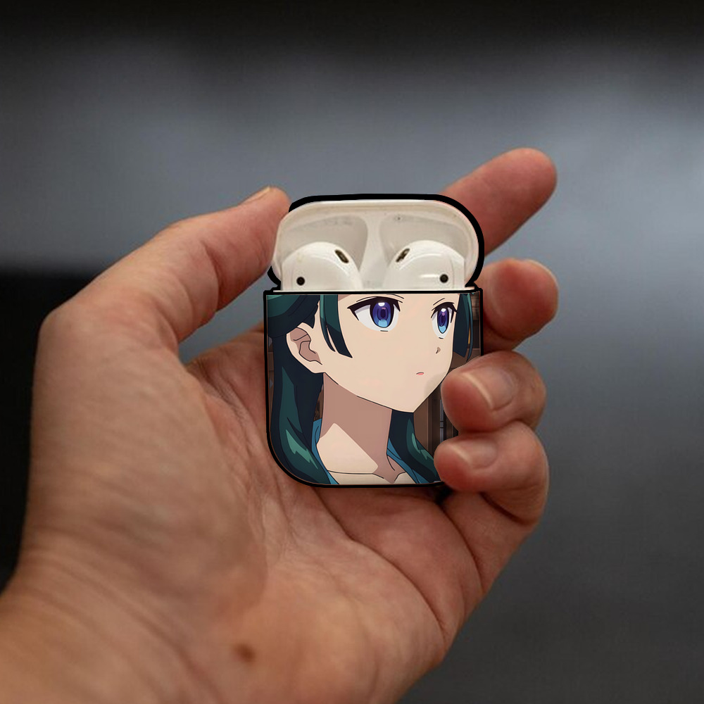 薬屋のひとりごと The Apothecary Diaries AirPods 第2世代保護ケース ハードシェル ブラック 耐衝撃・防指紋・カラビナ付き