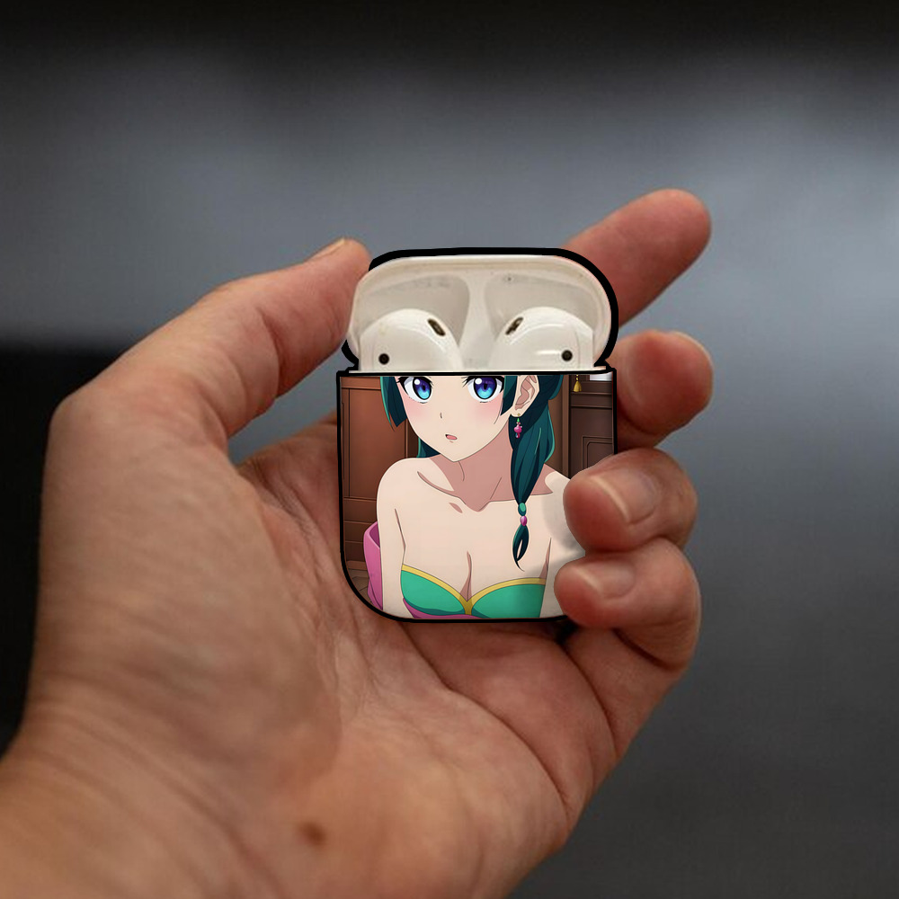 薬屋のひとりごと The Apothecary Diaries AirPods 第2世代保護ケース ハードシェル ブラック 耐衝撃・防指紋・カラビナ付き