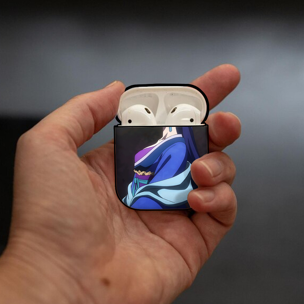 薬屋のひとりごと The Apothecary Diaries AirPods 第2世代保護ケース ハードシェル ブラック 耐衝撃・防指紋・カラビナ付き