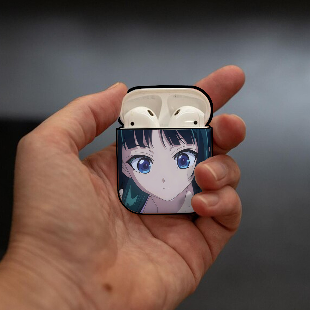 薬屋のひとりごと The Apothecary Diaries AirPods 第2世代保護ケース ハードシェル ブラック 耐衝撃・防指紋・カラビナ付き