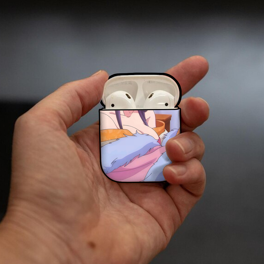 薬屋のひとりごと The Apothecary Diaries AirPods 第2世代保護ケース ハードシェル ブラック 耐衝撃・防指紋・カラビナ付き