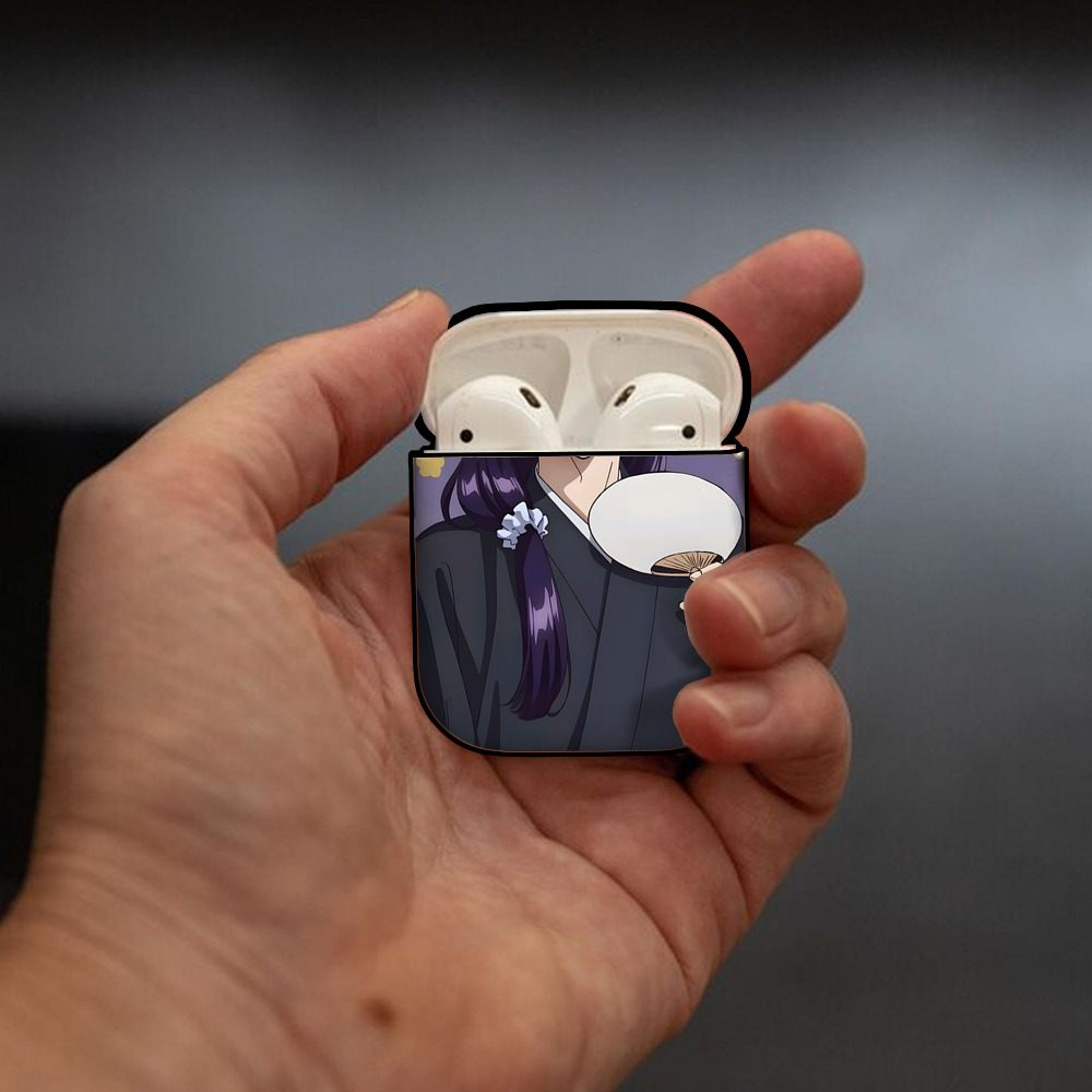 薬屋のひとりごと The Apothecary Diaries AirPods 第2世代保護ケース ハードシェル ブラック 耐衝撃・防指紋・カラビナ付き