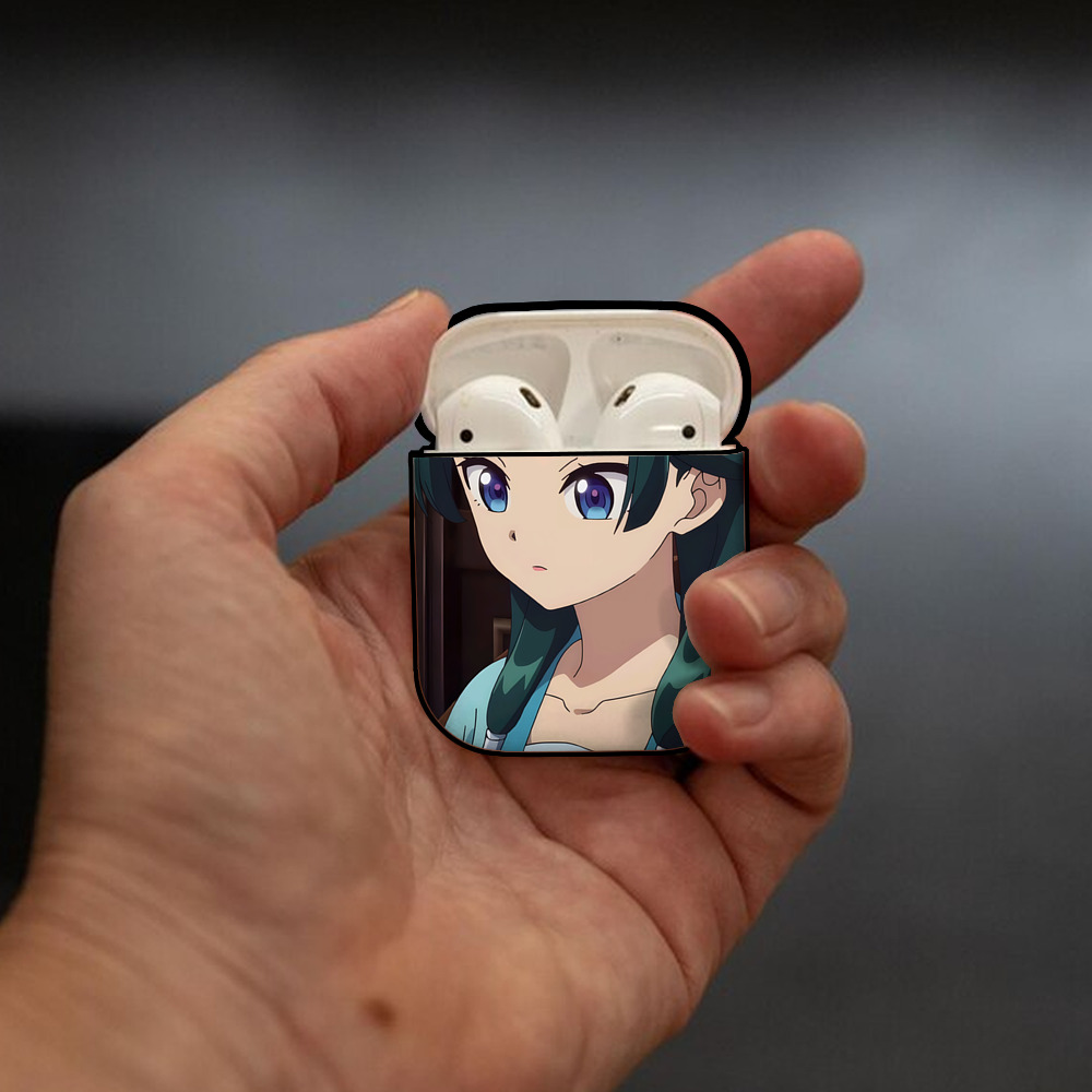 薬屋のひとりごと The Apothecary Diaries AirPods 第2世代保護ケース ハードシェル ブラック 耐衝撃・防指紋・カラビナ付き
