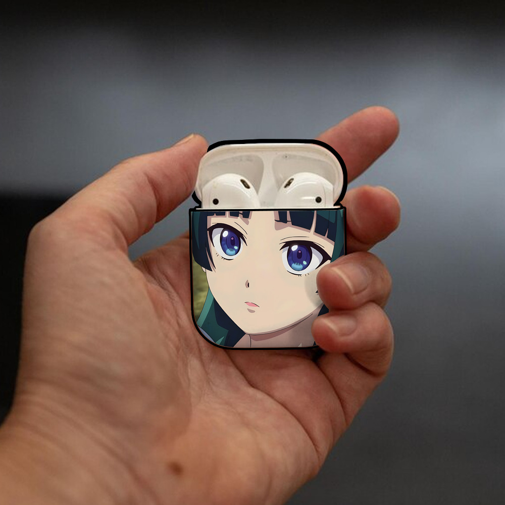 薬屋のひとりごと The Apothecary Diaries AirPods 第2世代保護ケース ハードシェル ブラック 耐衝撃・防指紋・カラビナ付き