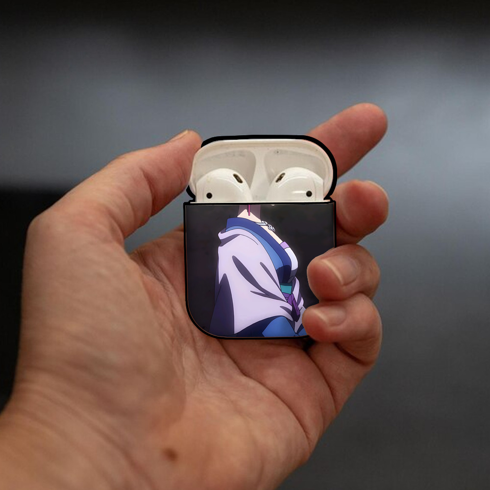 薬屋のひとりごと The Apothecary Diaries AirPods 第2世代保護ケース ハードシェル ブラック 耐衝撃・防指紋・カラビナ付き