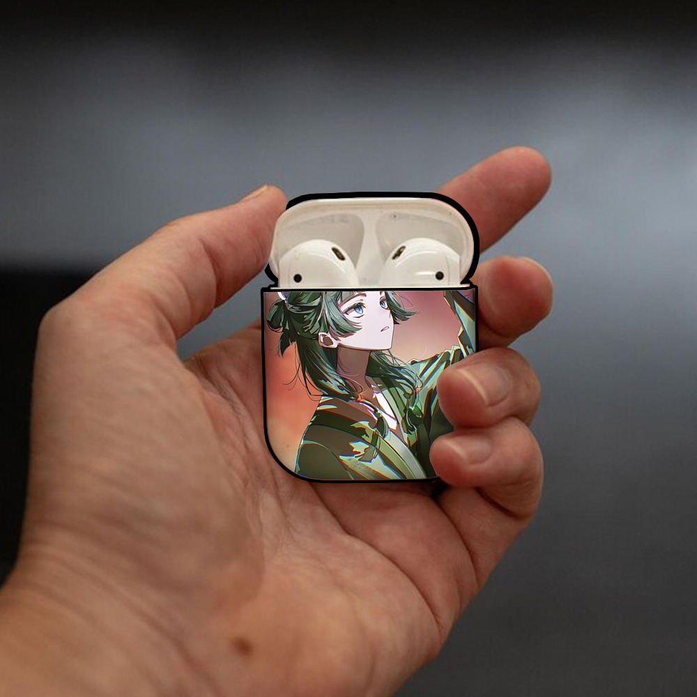 薬屋のひとりごと The Apothecary Diaries AirPods 第2世代保護ケース ハードシェル ブラック 耐衝撃・防指紋・カラビナ付き