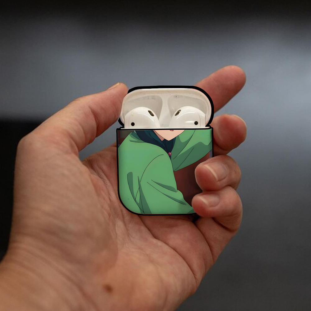 薬屋のひとりごと The Apothecary Diaries AirPods 第2世代保護ケース ハードシェル ブラック 耐衝撃・防指紋・カラビナ付き