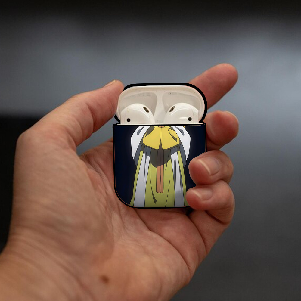 薬屋のひとりごと The Apothecary Diaries AirPods 第2世代保護ケース ハードシェル ブラック 耐衝撃・防指紋・カラビナ付き