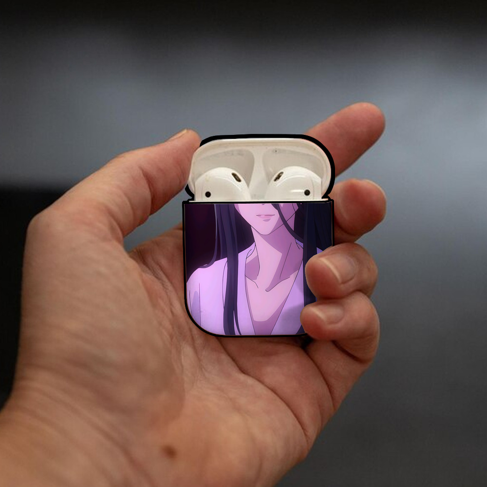 薬屋のひとりごと The Apothecary Diaries AirPods 第2世代保護ケース ハードシェル ブラック 耐衝撃・防指紋・カラビナ付き