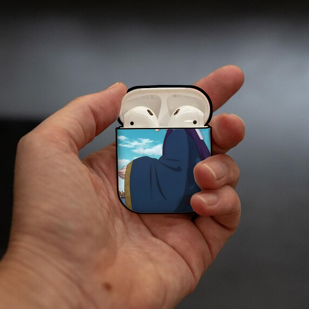 薬屋のひとりごと The Apothecary Diaries AirPods 第2世代保護ケース ハードシェル ブラック 耐衝撃・防指紋・カラビナ付き