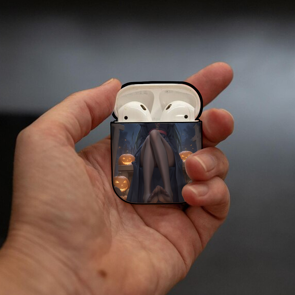 薬屋のひとりごと The Apothecary Diaries AirPods 第2世代保護ケース ハードシェル ブラック 耐衝撃・防指紋・カラビナ付き