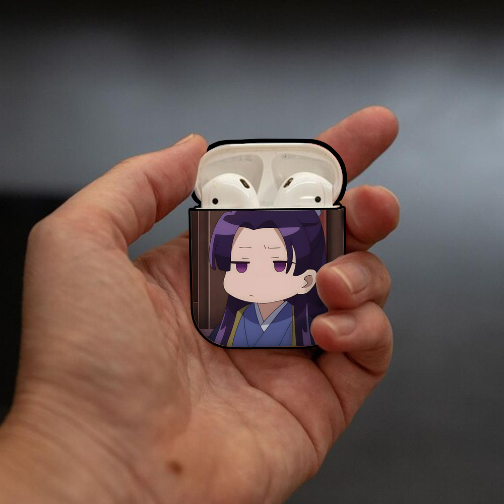 薬屋のひとりごと The Apothecary Diaries AirPods 第2世代保護ケース ハードシェル ブラック 耐衝撃・防指紋・カラビナ付き