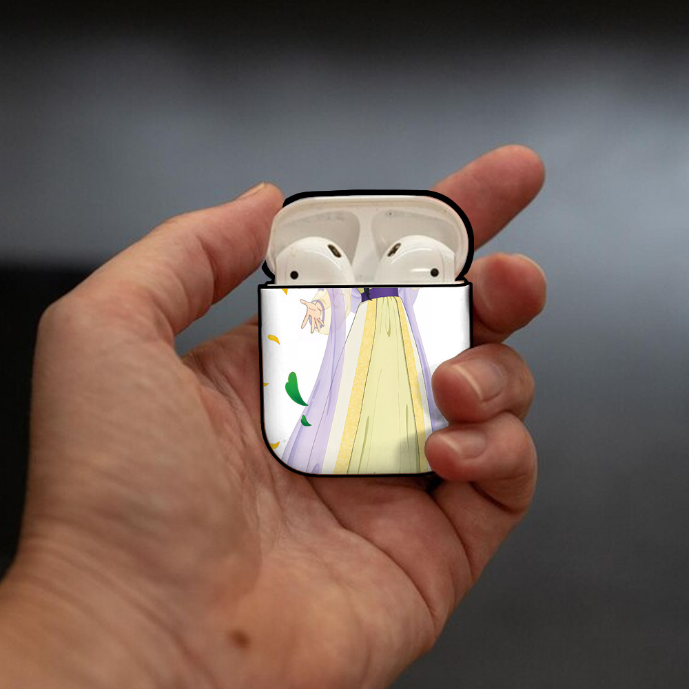 薬屋のひとりごと The Apothecary Diaries AirPods 第2世代保護ケース ハードシェル ブラック 耐衝撃・防指紋・カラビナ付き