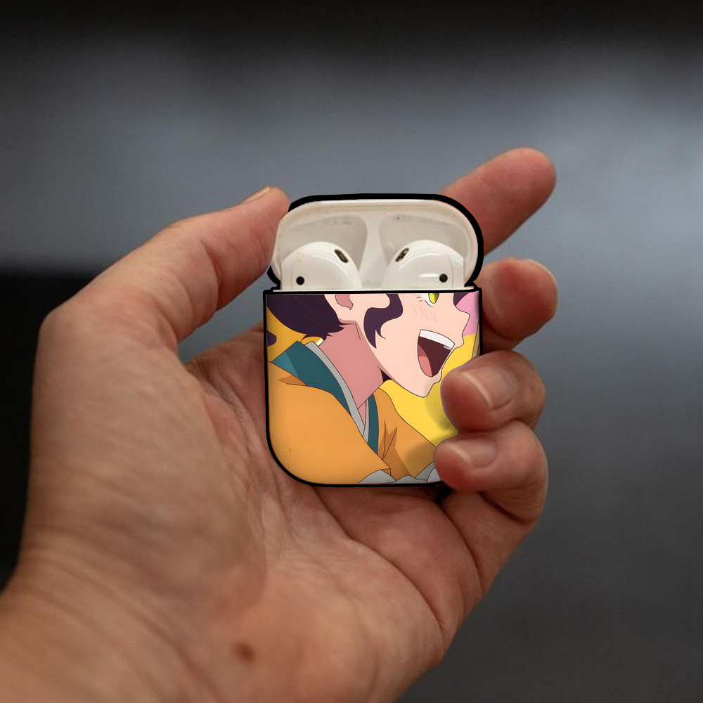 薬屋のひとりごと The Apothecary Diaries AirPods 第2世代保護ケース ハードシェル ブラック 耐衝撃・防指紋・カラビナ付き