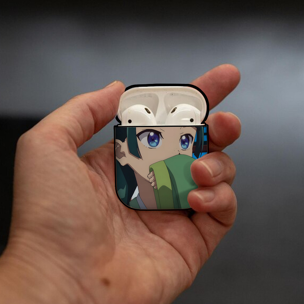 薬屋のひとりごと The Apothecary Diaries AirPods 第2世代保護ケース ハードシェル ブラック 耐衝撃・防指紋・カラビナ付き