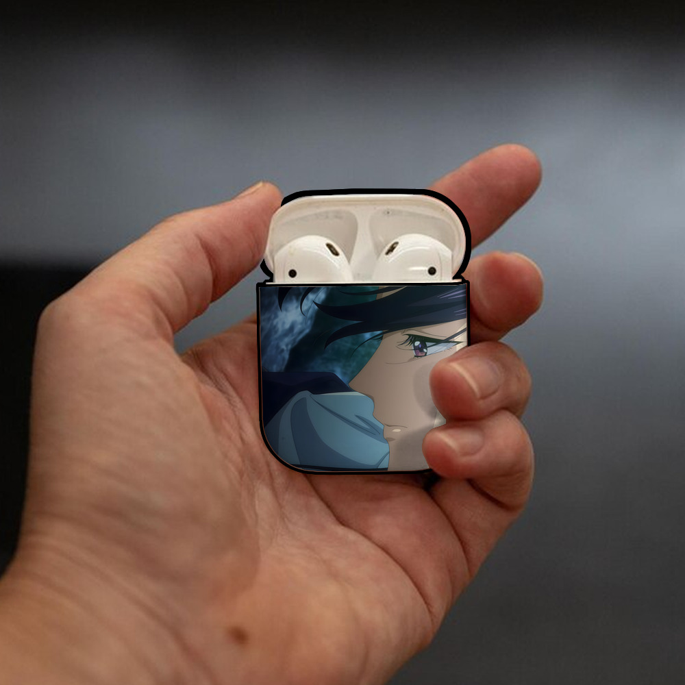 薬屋のひとりごと The Apothecary Diaries AirPods 第2世代保護ケース ハードシェル ブラック 耐衝撃・防指紋・カラビナ付き