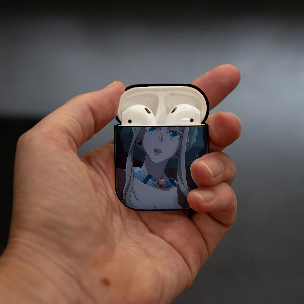 薬屋のひとりごと The Apothecary Diaries AirPods 第2世代保護ケース ハードシェル ブラック 耐衝撃・防指紋・カラビナ付き