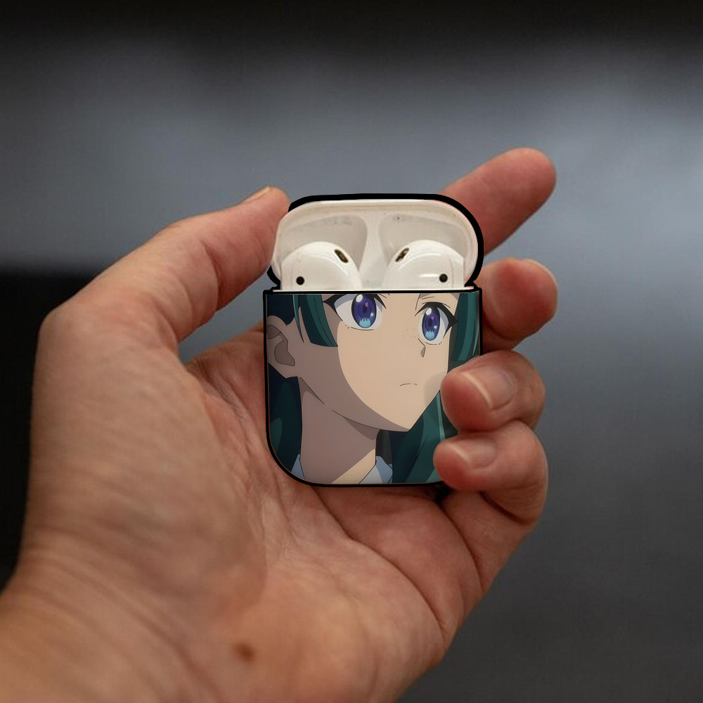 薬屋のひとりごと The Apothecary Diaries AirPods 第2世代保護ケース ハードシェル ブラック 耐衝撃・防指紋・カラビナ付き