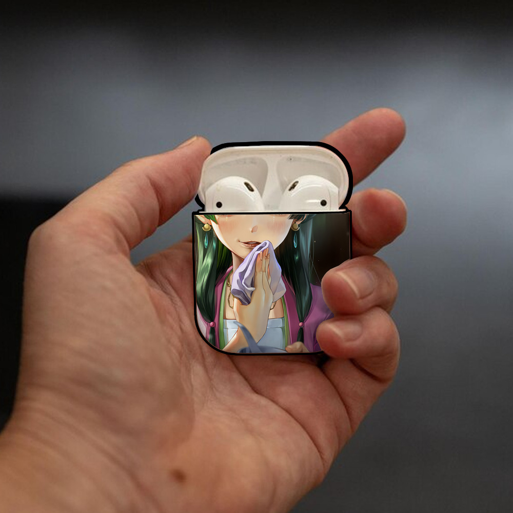 薬屋のひとりごと The Apothecary Diaries AirPods 第2世代保護ケース ハードシェル ブラック 耐衝撃・防指紋・カラビナ付き
