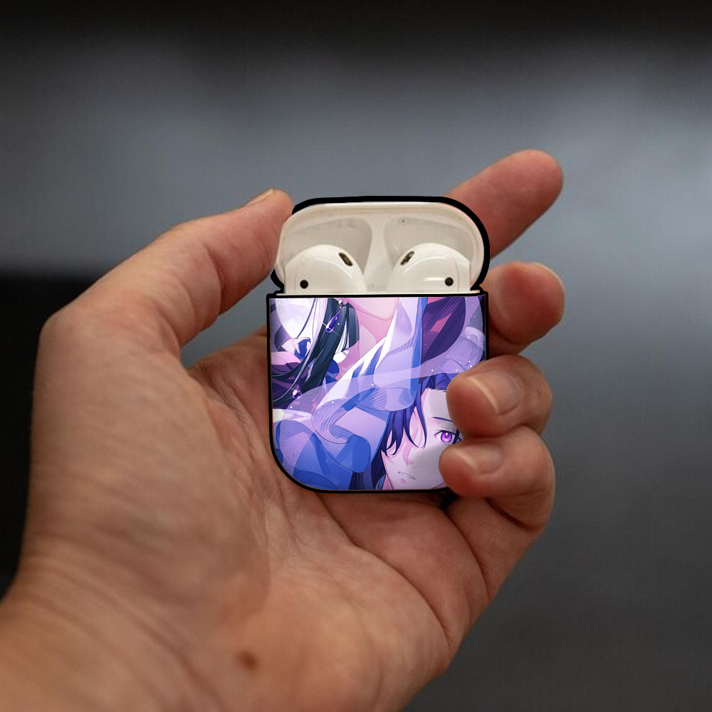 薬屋のひとりごと The Apothecary Diaries AirPods 第2世代保護ケース ハードシェル ブラック 耐衝撃・防指紋・カラビナ付き