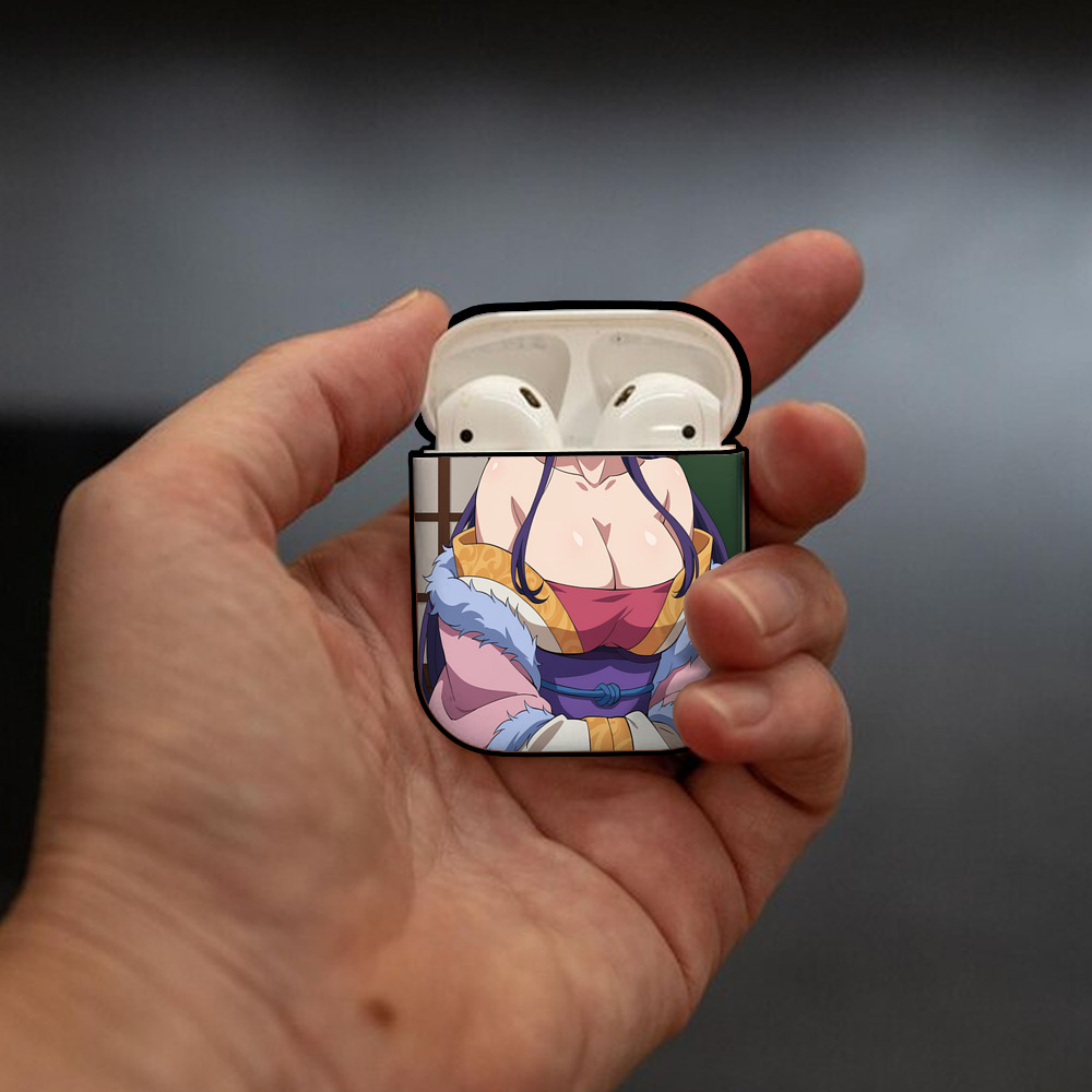 薬屋のひとりごと The Apothecary Diaries AirPods 第2世代保護ケース ハードシェル ブラック 耐衝撃・防指紋・カラビナ付き