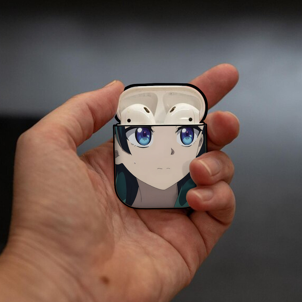薬屋のひとりごと The Apothecary Diaries AirPods 第2世代保護ケース ハードシェル ブラック 耐衝撃・防指紋・カラビナ付き