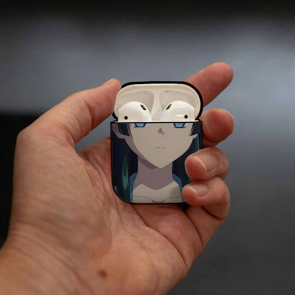 薬屋のひとりごと The Apothecary Diaries AirPods 第2世代保護ケース ハードシェル ブラック 耐衝撃・防指紋・カラビナ付き