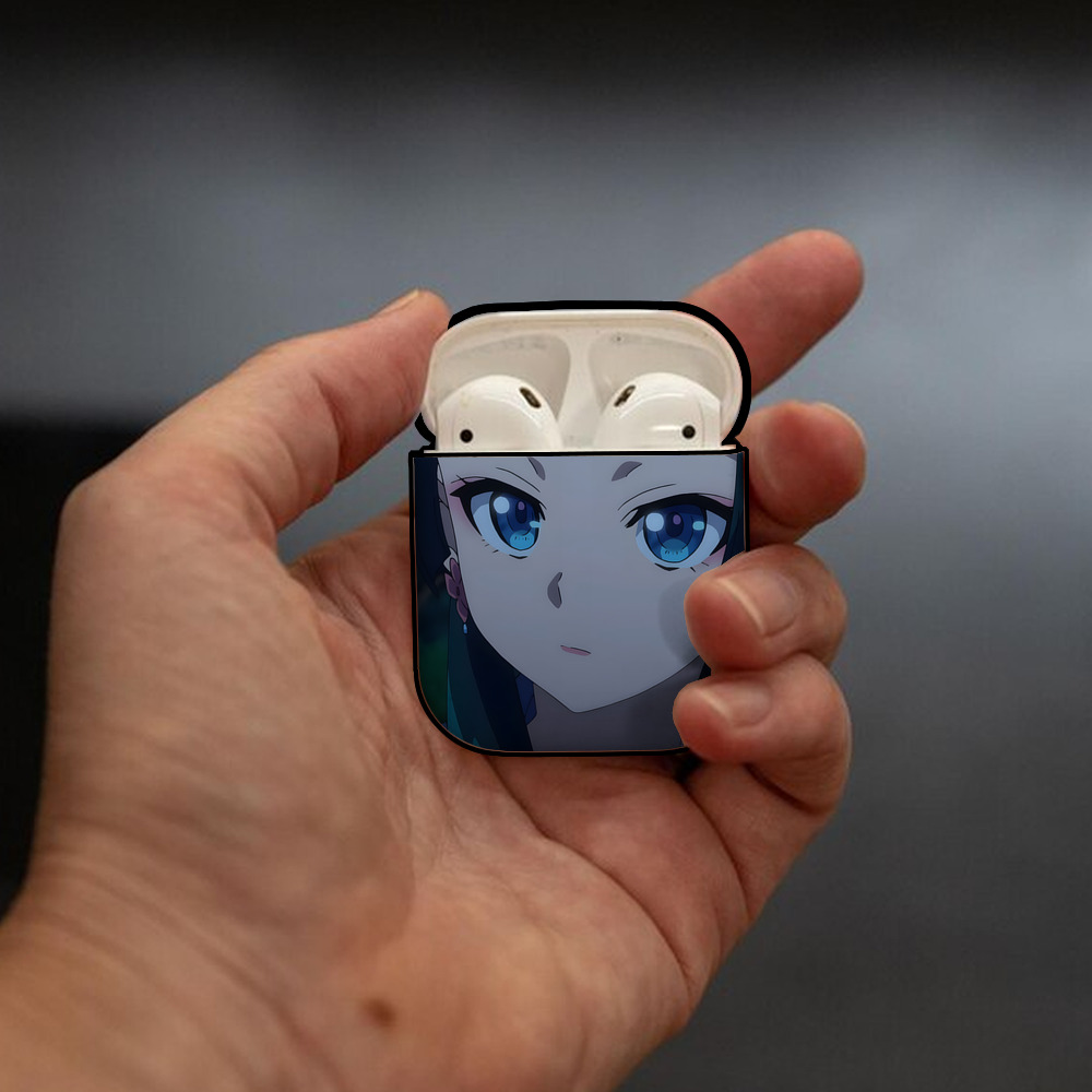 薬屋のひとりごと The Apothecary Diaries AirPods 第2世代保護ケース ハードシェル ブラック 耐衝撃・防指紋・カラビナ付き