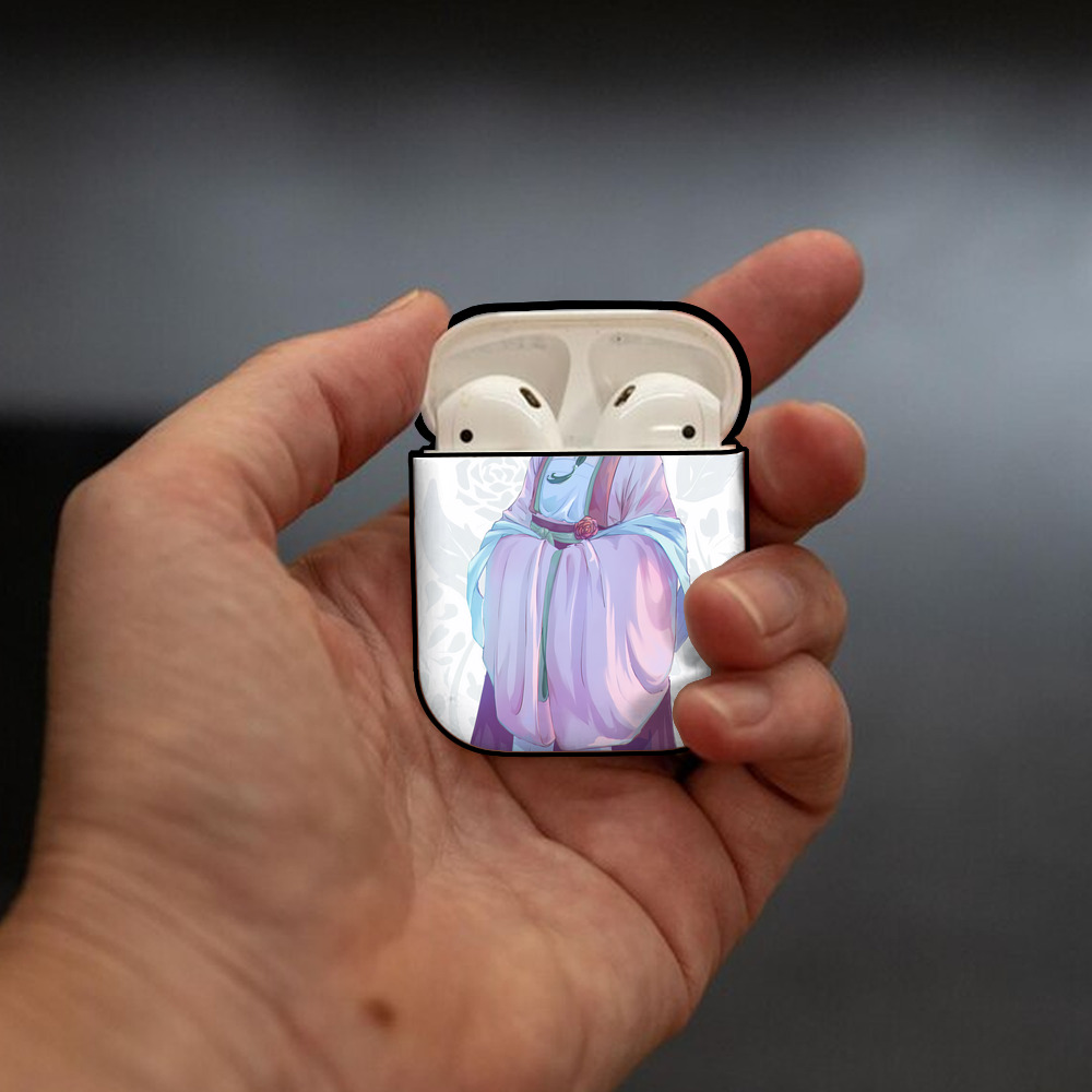薬屋のひとりごと The Apothecary Diaries AirPods 第2世代保護ケース ハードシェル ブラック 耐衝撃・防指紋・カラビナ付き