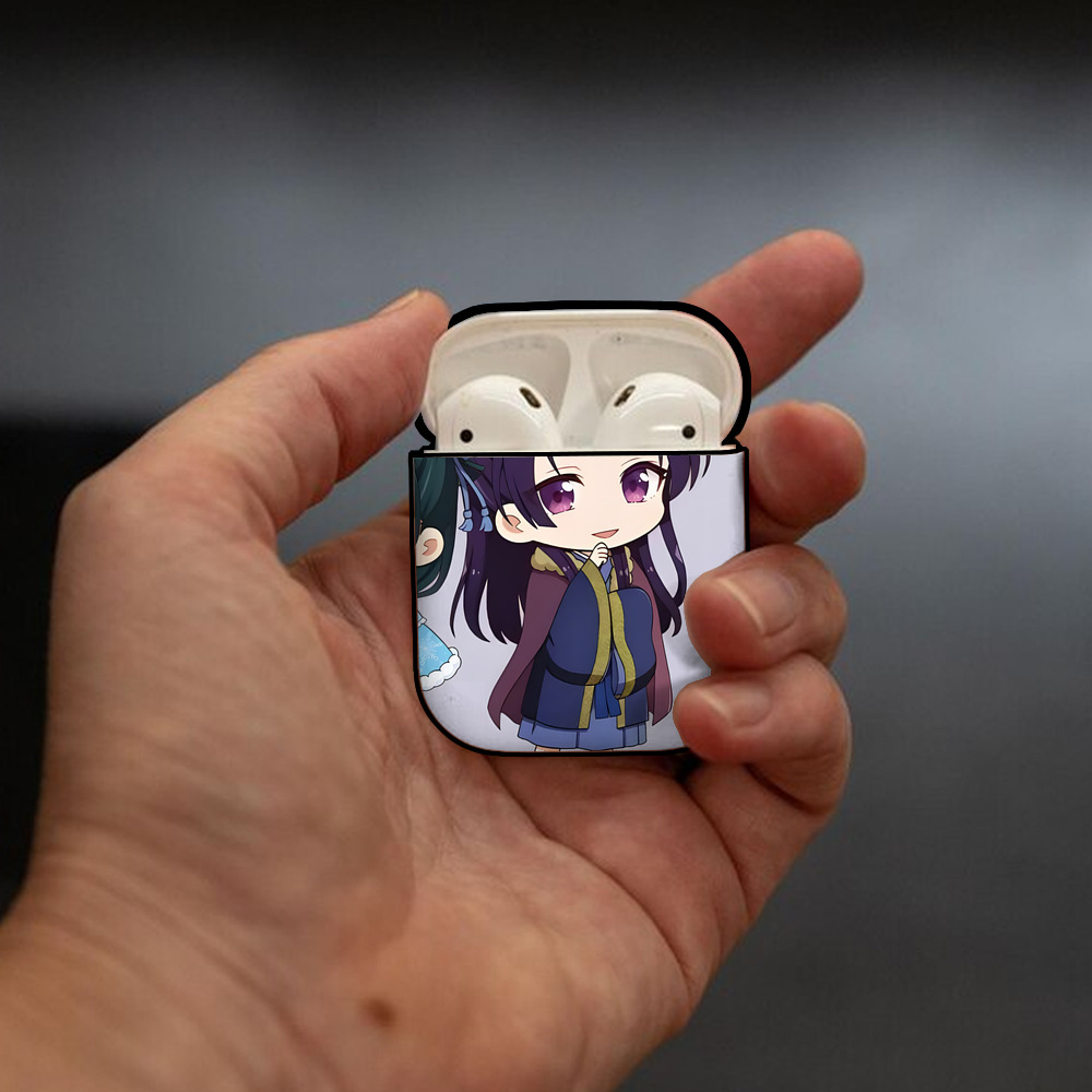 薬屋のひとりごと The Apothecary Diaries AirPods 第2世代保護ケース ハードシェル ブラック 耐衝撃・防指紋・カラビナ付き