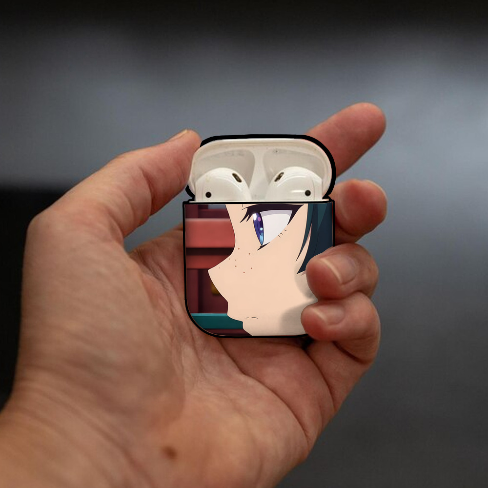 薬屋のひとりごと The Apothecary Diaries AirPods 第2世代保護ケース ハードシェル ブラック 耐衝撃・防指紋・カラビナ付き