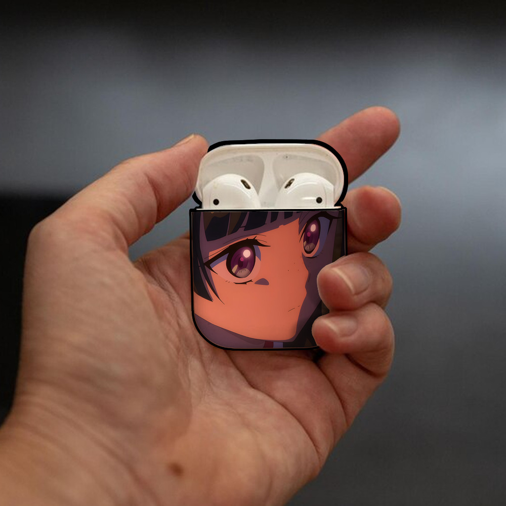 薬屋のひとりごと The Apothecary Diaries AirPods 第2世代保護ケース ハードシェル ブラック 耐衝撃・防指紋・カラビナ付き