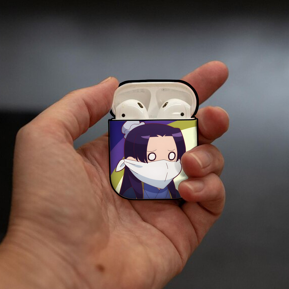 薬屋のひとりごと The Apothecary Diaries AirPods 第2世代保護ケース ハードシェル ブラック 耐衝撃・防指紋・カラビナ付き