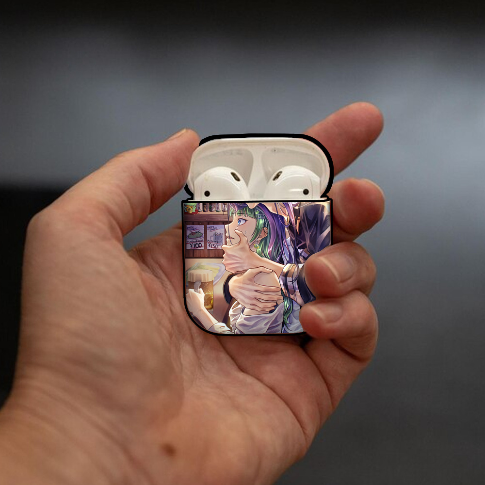 薬屋のひとりごと The Apothecary Diaries AirPods 第2世代保護ケース ハードシェル ブラック 耐衝撃・防指紋・カラビナ付き
