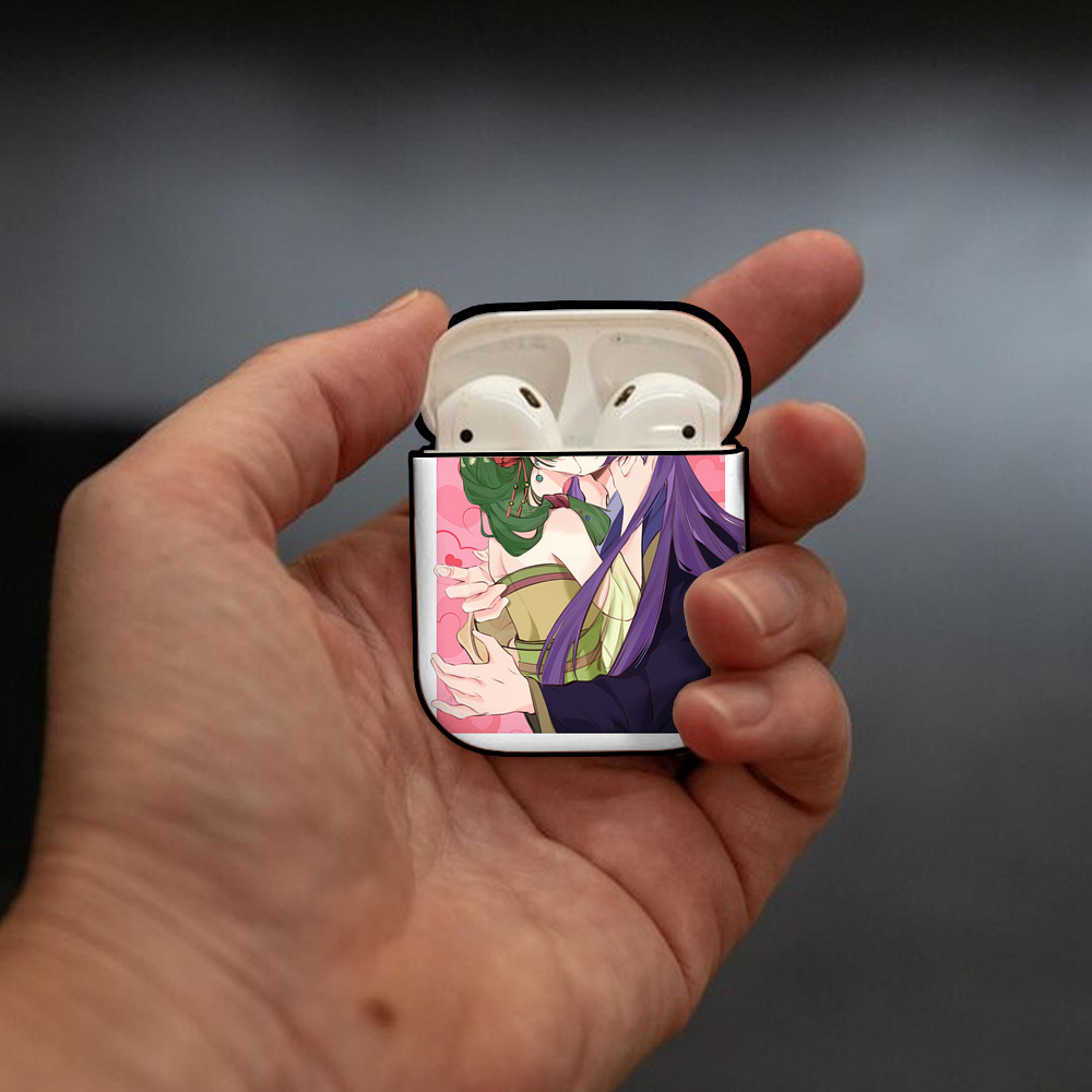 薬屋のひとりごと The Apothecary Diaries AirPods 第2世代保護ケース ハードシェル ブラック 耐衝撃・防指紋・カラビナ付き