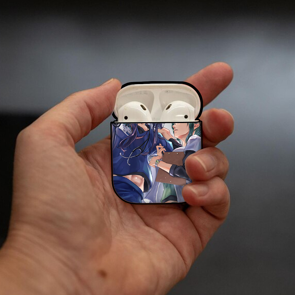 薬屋のひとりごと The Apothecary Diaries AirPods 第2世代保護ケース ハードシェル ブラック 耐衝撃・防指紋・カラビナ付き