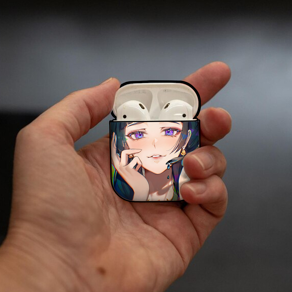 薬屋のひとりごと The Apothecary Diaries AirPods 第2世代保護ケース ハードシェル ブラック 耐衝撃・防指紋・カラビナ付き