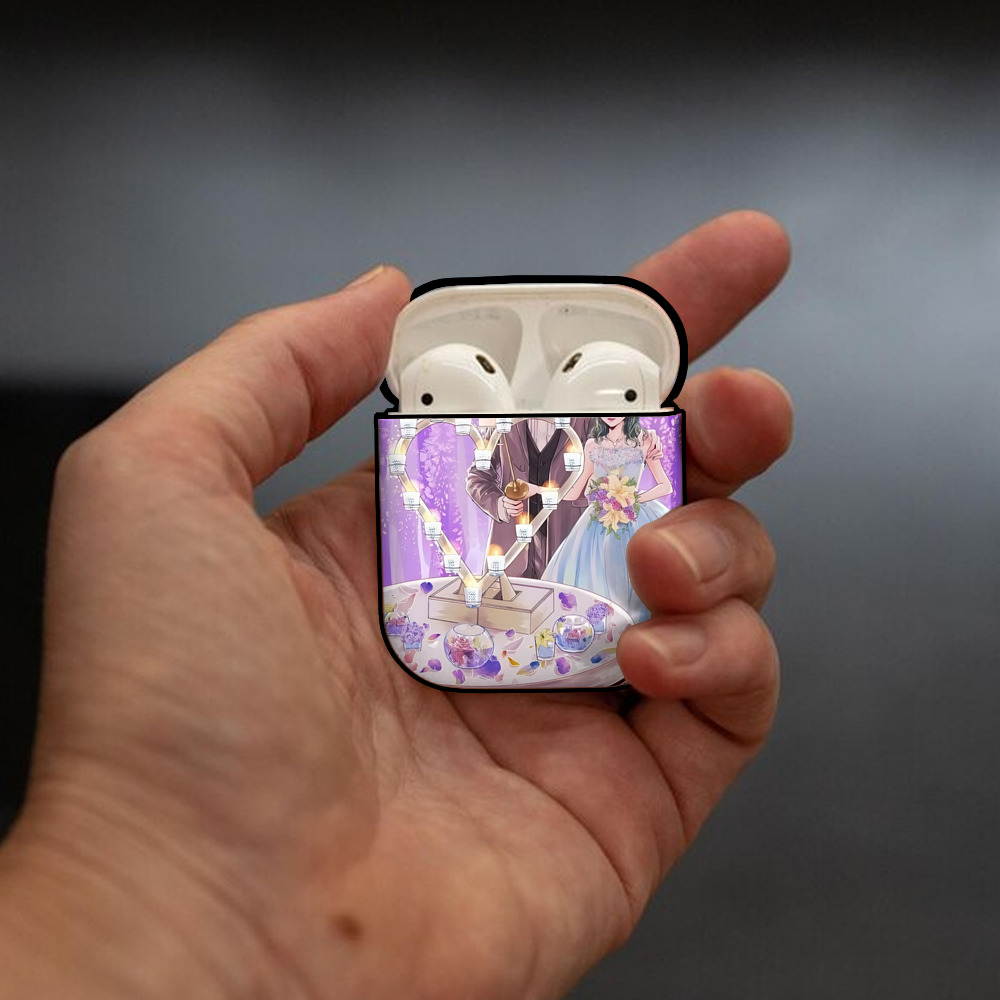 薬屋のひとりごと The Apothecary Diaries AirPods 第2世代保護ケース ハードシェル ブラック 耐衝撃・防指紋・カラビナ付き