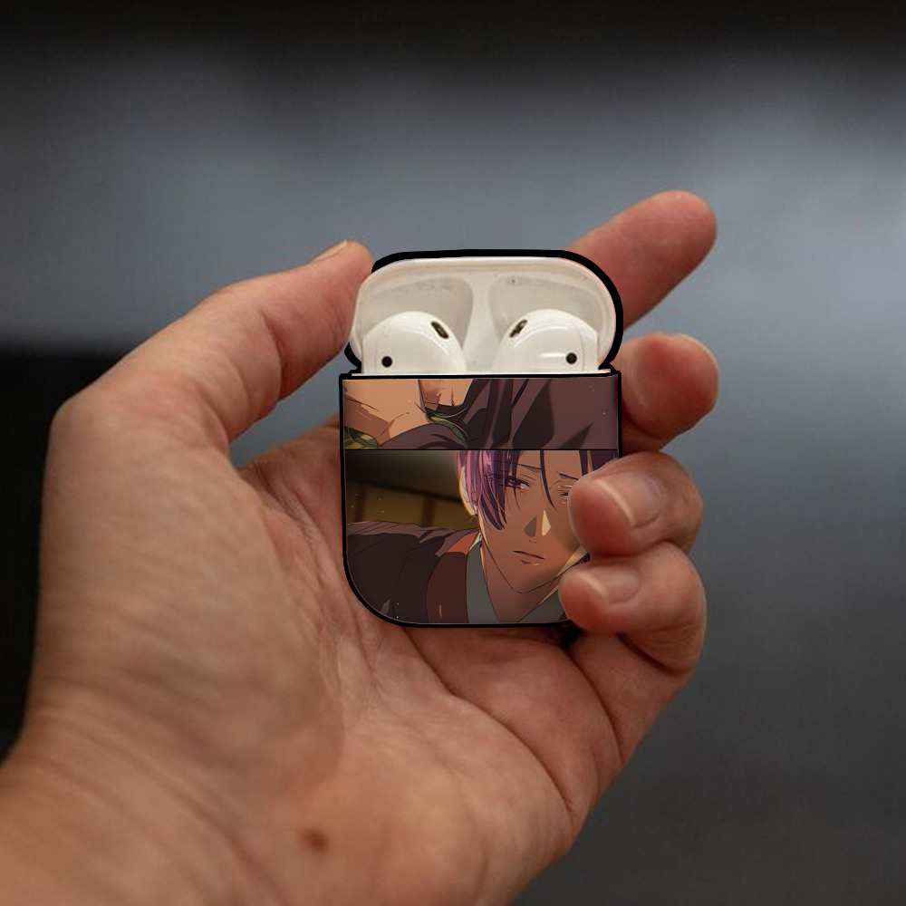 薬屋のひとりごと The Apothecary Diaries AirPods 第2世代保護ケース ハードシェル ブラック 耐衝撃・防指紋・カラビナ付き