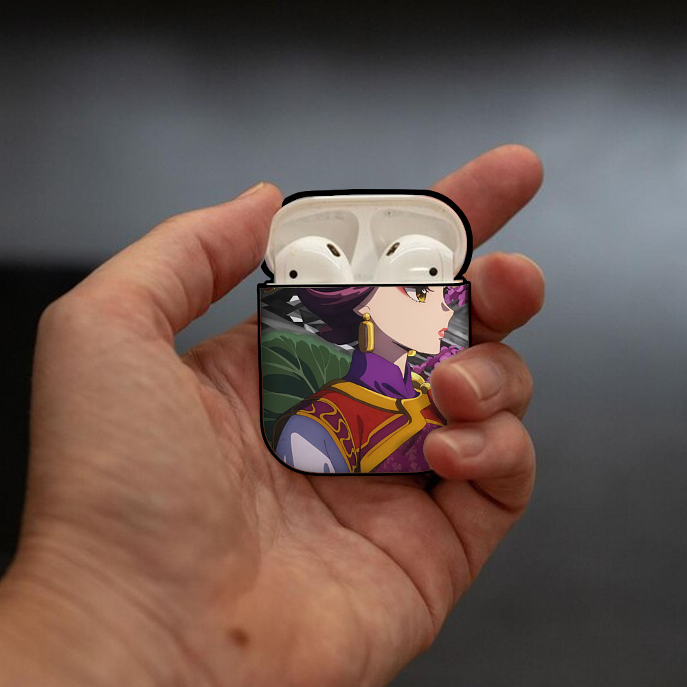 薬屋のひとりごと The Apothecary Diaries AirPods 第2世代保護ケース ハードシェル ブラック 耐衝撃・防指紋・カラビナ付き