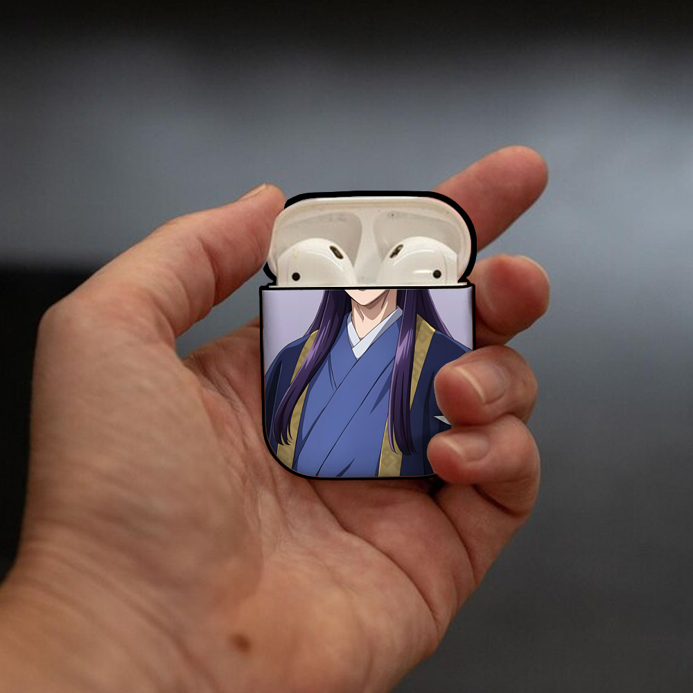 薬屋のひとりごと The Apothecary Diaries AirPods 第2世代保護ケース ハードシェル ブラック 耐衝撃・防指紋・カラビナ付き