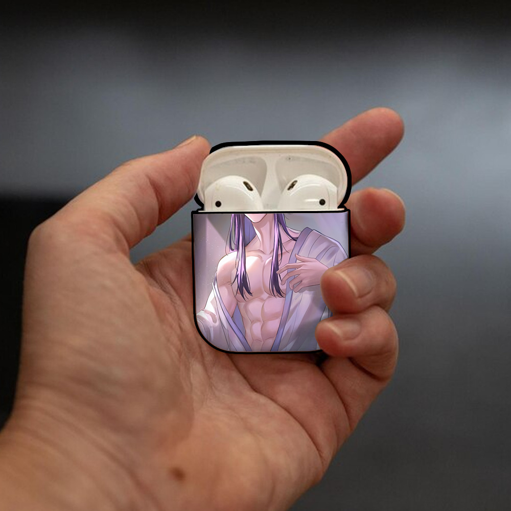 薬屋のひとりごと The Apothecary Diaries AirPods 第2世代保護ケース ハードシェル ブラック 耐衝撃・防指紋・カラビナ付き