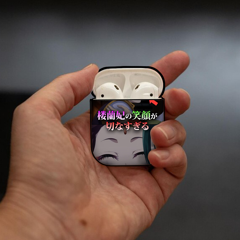 薬屋のひとりごと The Apothecary Diaries AirPods 第2世代保護ケース ハードシェル ブラック 耐衝撃・防指紋・カラビナ付き