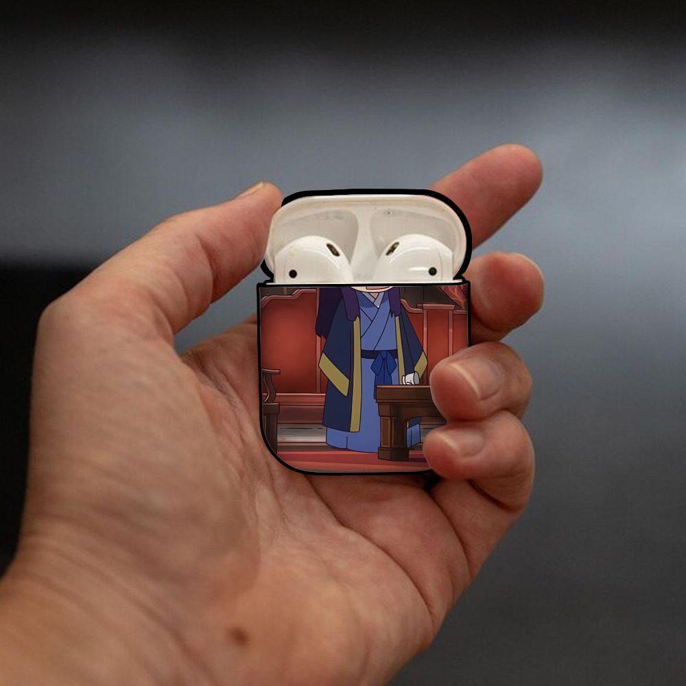 薬屋のひとりごと The Apothecary Diaries AirPods 第2世代保護ケース ハードシェル ブラック 耐衝撃・防指紋・カラビナ付き