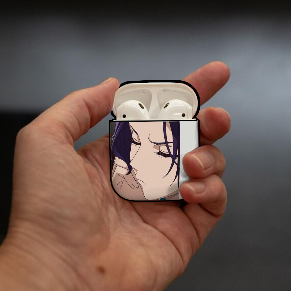 薬屋のひとりごと The Apothecary Diaries AirPods 第2世代保護ケース ハードシェル ブラック 耐衝撃・防指紋・カラビナ付き