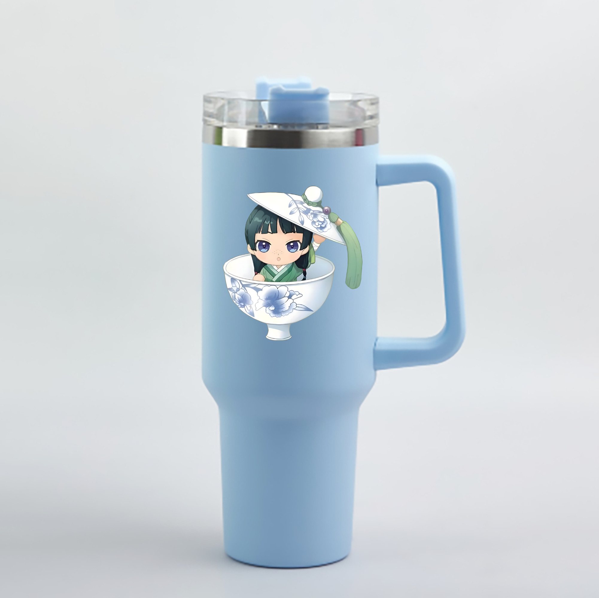 （画像用） 薬屋のひとりごと The Apothecary Diaries 1200mL車用タンブラー - クリスタルステッカー（プラスチックストロー付き）