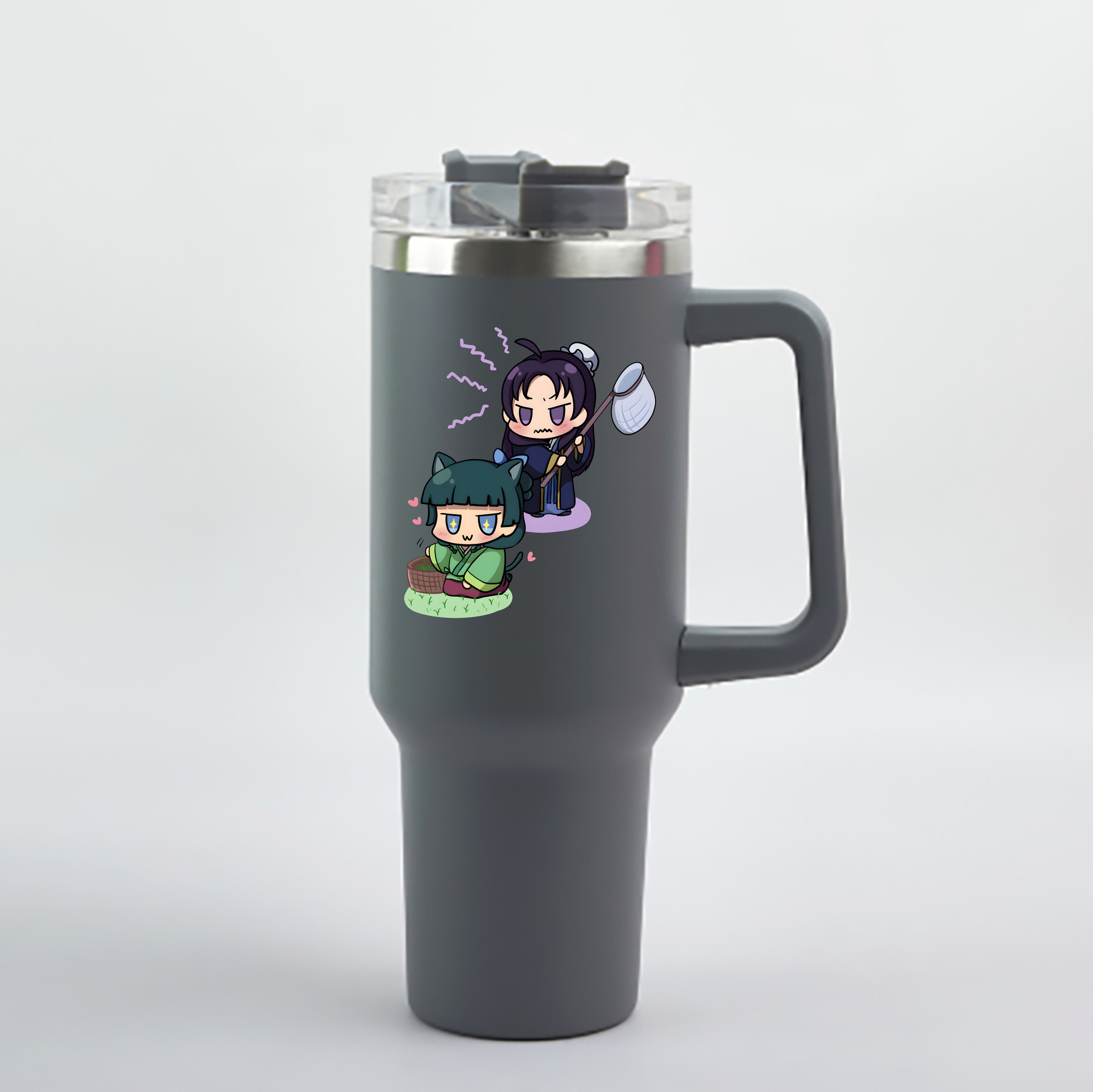 （画像用） 薬屋のひとりごと The Apothecary Diaries 1200mL車用タンブラー - クリスタルステッカー（プラスチックストロー付き）